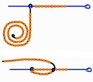 Фиалка из бисера - схема плетения 1