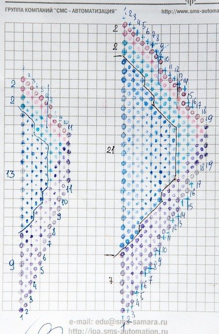 Схема плетения лилии из бисера