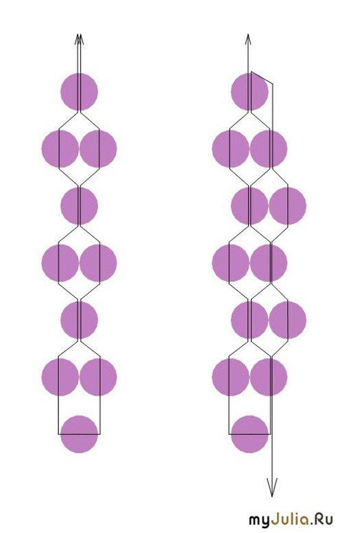 Схема плетения лилии из бисера