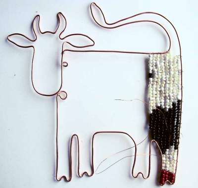 Схема плетения коровы из бисера