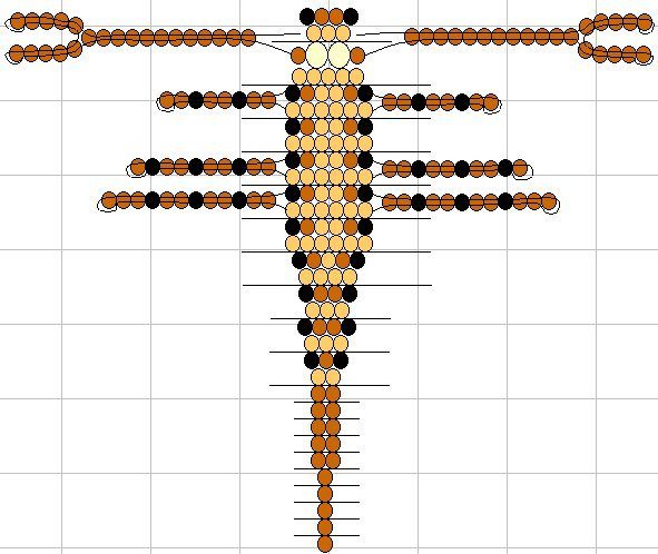 Схема плетения скорпиона из бисера