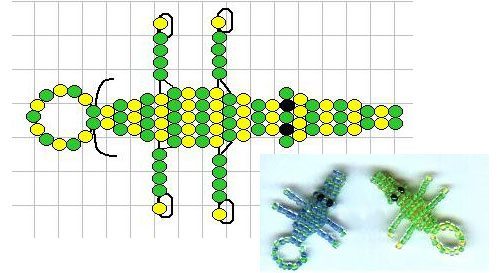 Схема плетения крокодила для начинающих
