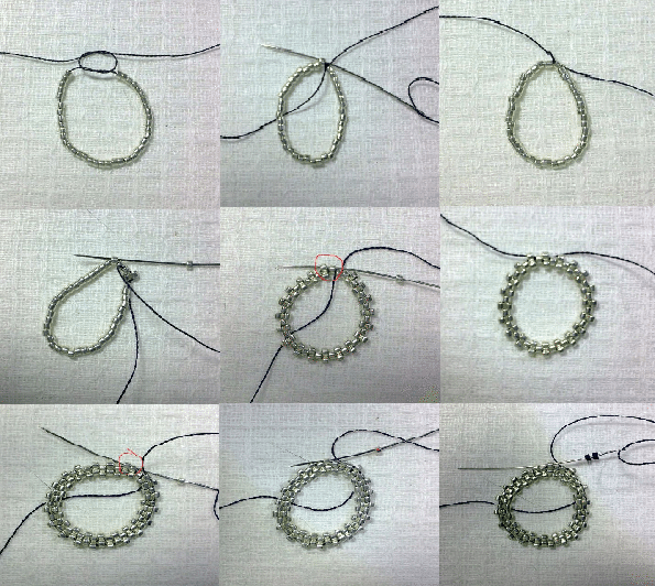 Схема плетения стильного браслета из бисера
