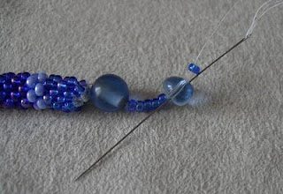 Застежка для жгута из бисера: схема плетения