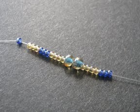 Ажурный браслет из бисера: схема плетения 1
