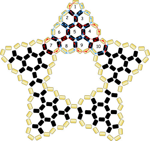 Схема плетения объёмной звезды