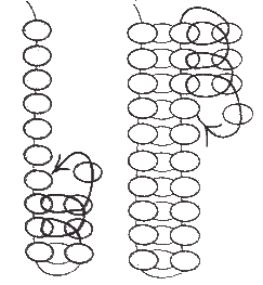 Схема плетения серёжек из бисера