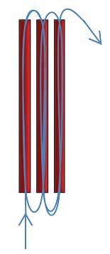 Браслет из длинного стекляруса - схема плетения