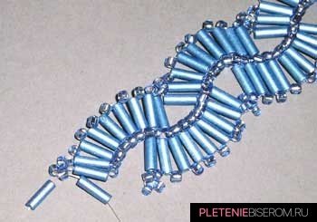 Ожерелье из стекляруса: схема плетения 5