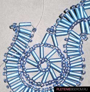 Ожерелье из стекляруса: схема плетения 7