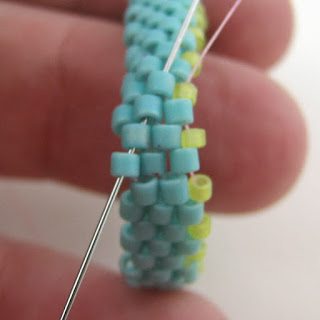 Круглая застёжка из бисера: схема плетения 3