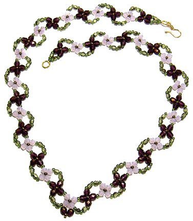 Ожерелье из бисера своими руками Цветочная поляна