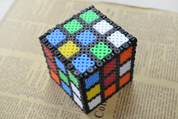 Кубик рубика из бусин перлер своими руками
