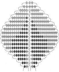 Схема плетения бутона розы из бисера-2