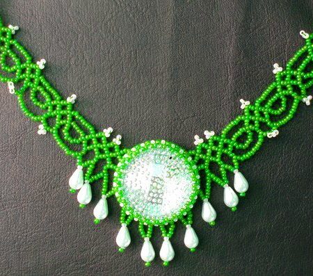 Схема плетения ожерелья.