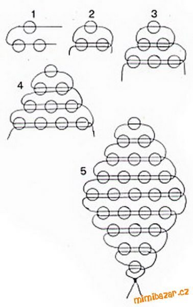 Схема плетения лепестка гиацинта
