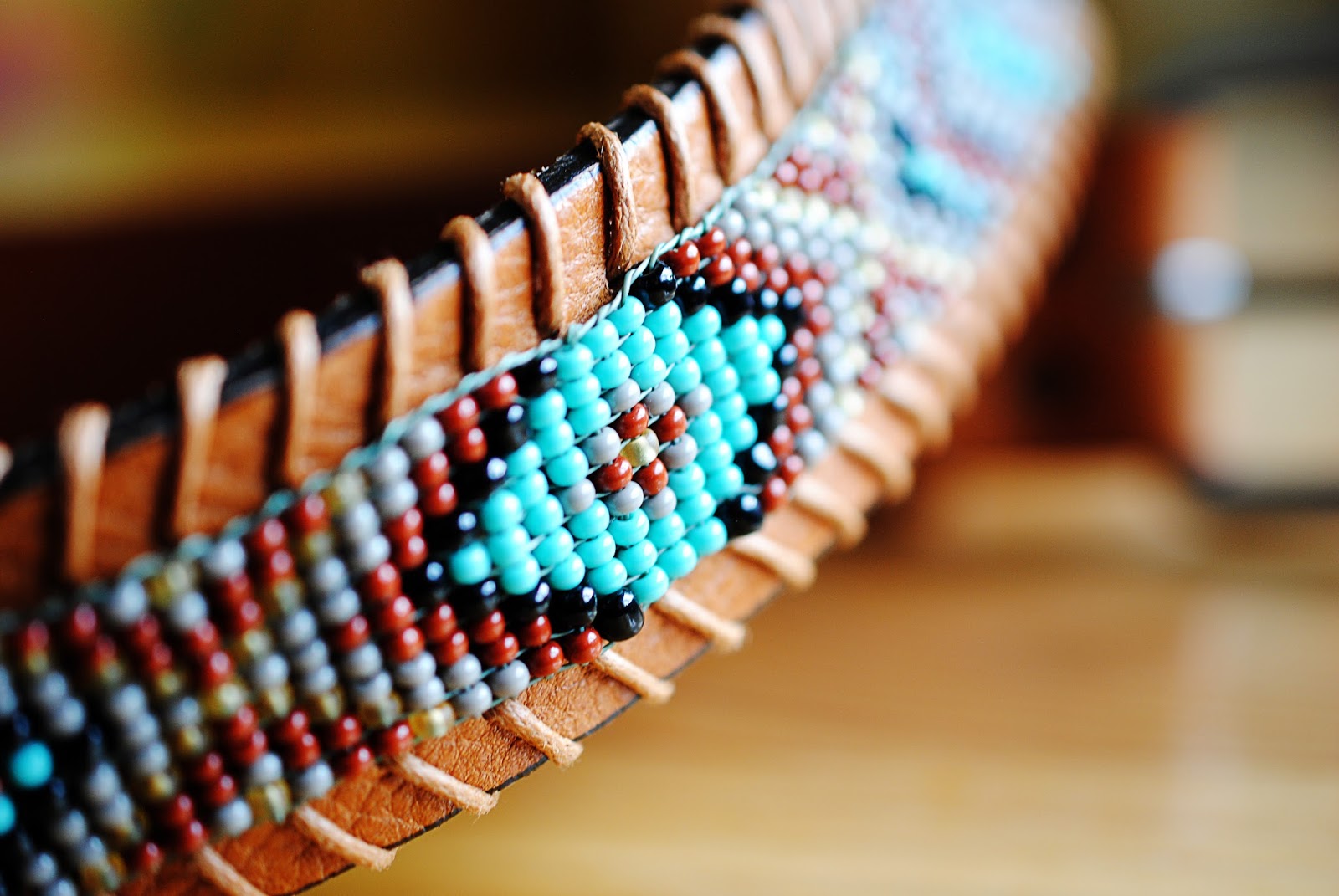 Вышивка пояса бисером-плетение пришито
