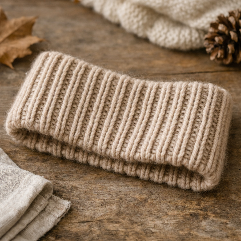 вязанная повязка на голову