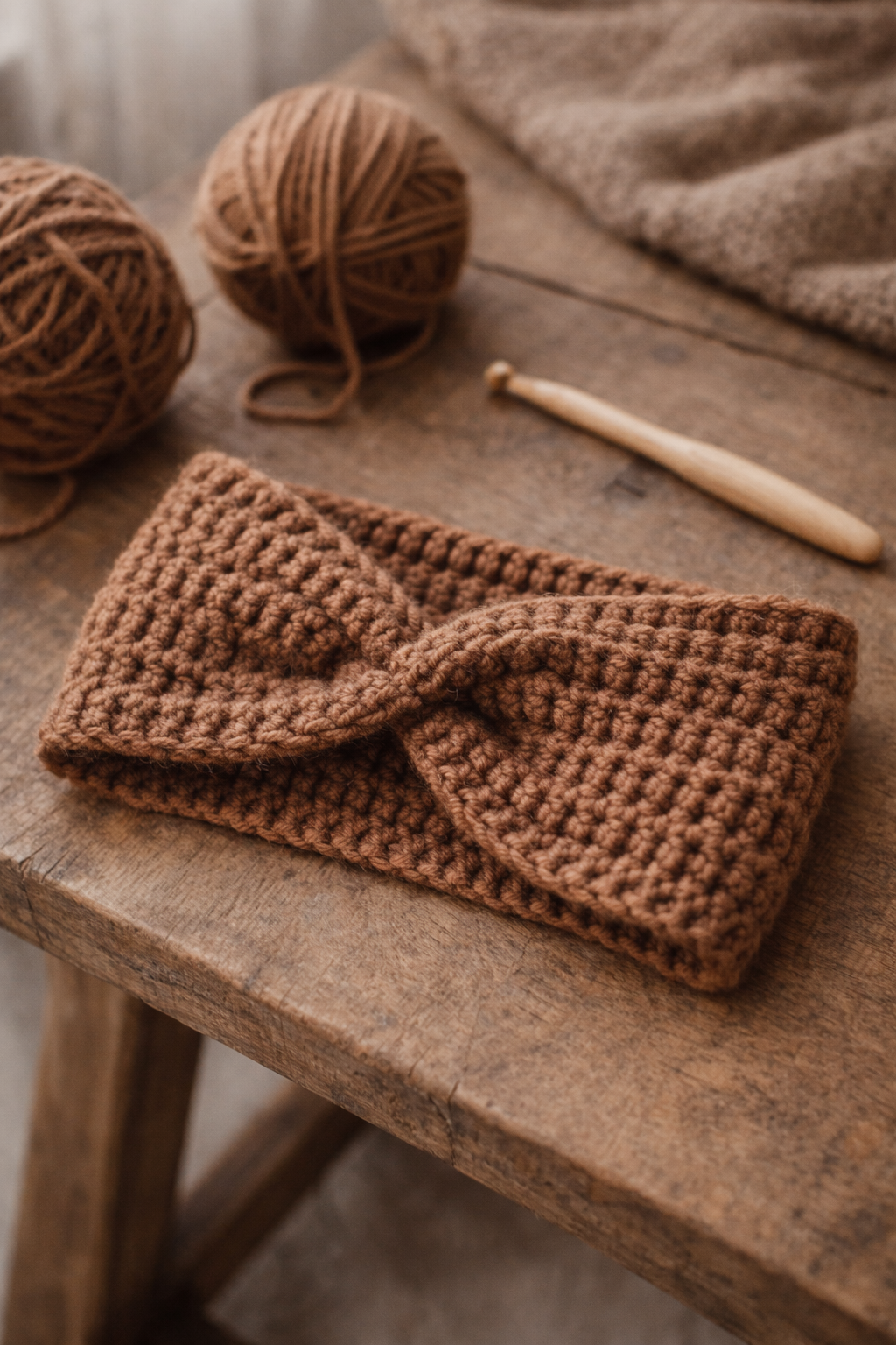 вязанная повязка на голову