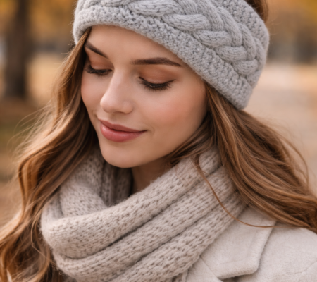 вязанная повязка на голову