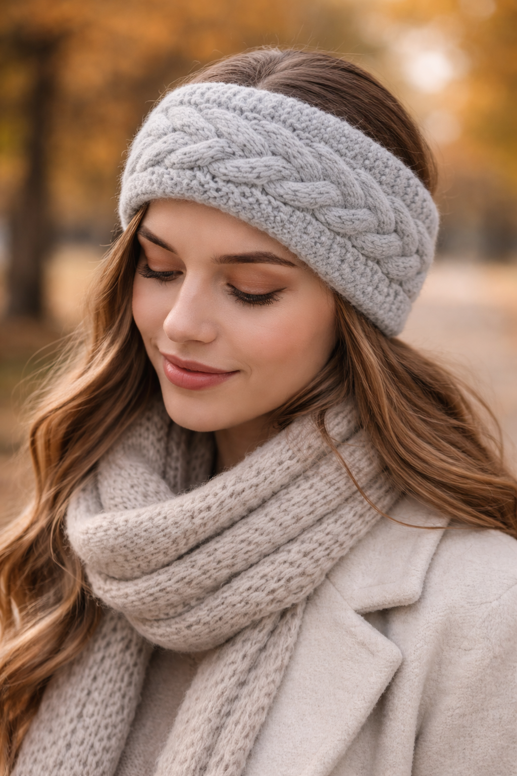 вязанная повязка на голову