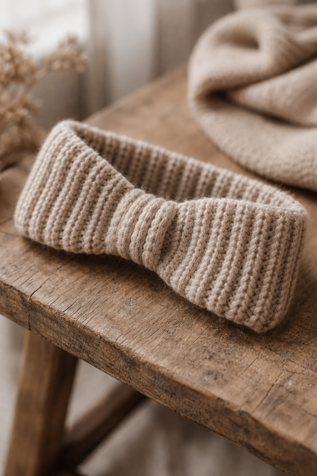 вязанная повязка на голову