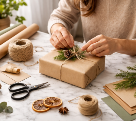 быстрая рукодельная упаковка подарка