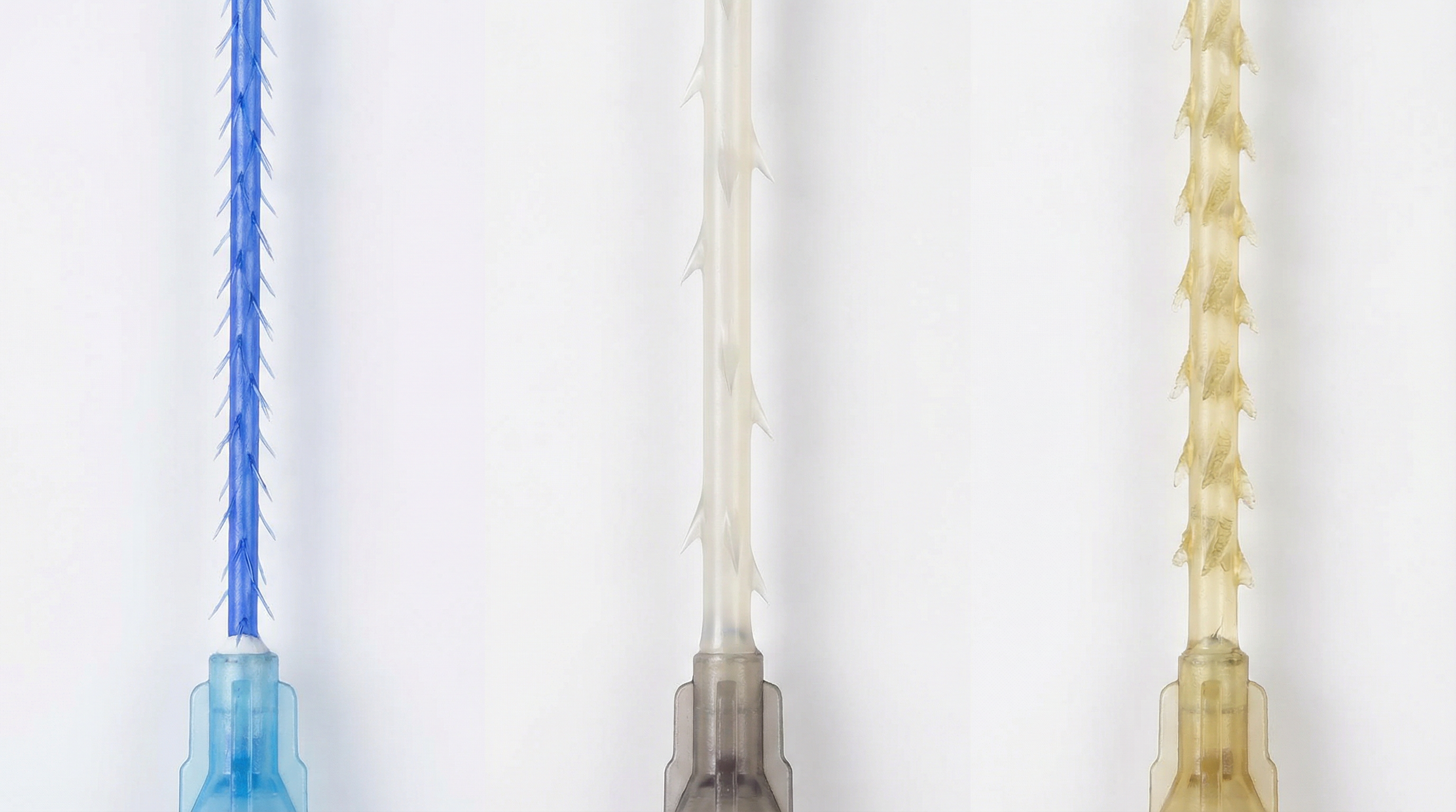 виды нитей для лифтинга PDO PLLA PCL с насечками