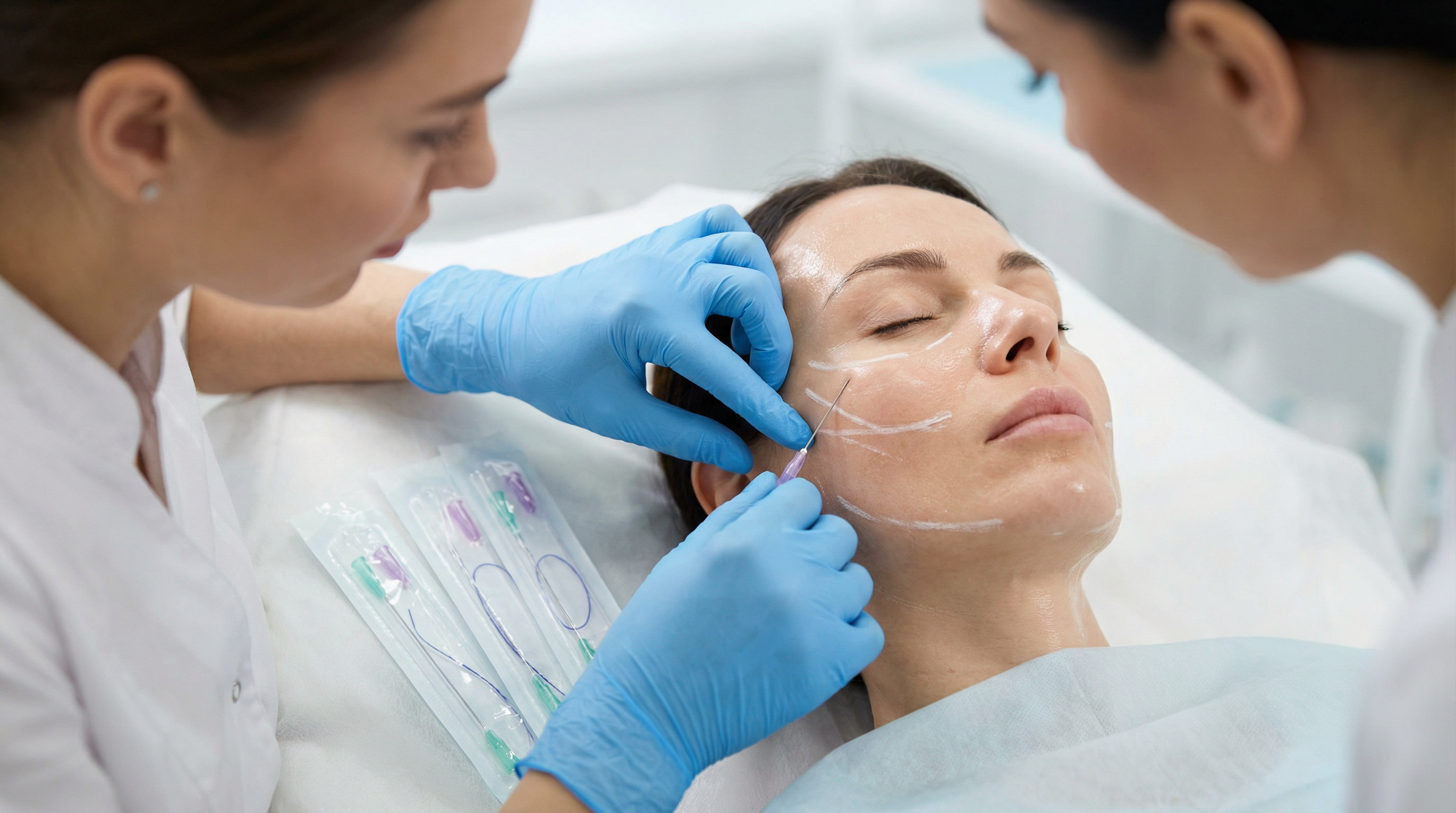 нитевой лифтинг лица процедура подтяжки нитями